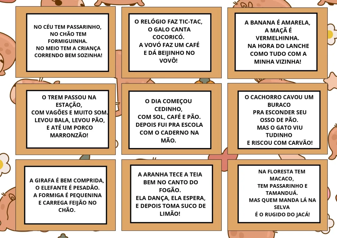 Painel Cantinho da Leitura - Capivaras. Educação Infantil - PDF — imagem 3