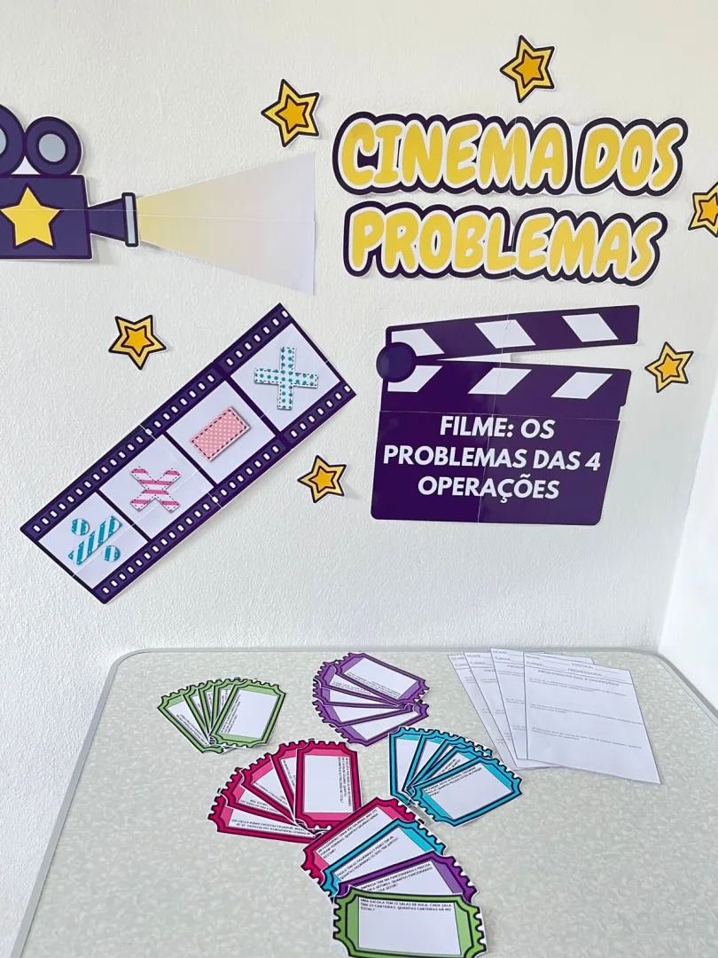 Painel Cinema dos Problemas 4 Operações 2º ao 5º Ano em PDF — imagem 2