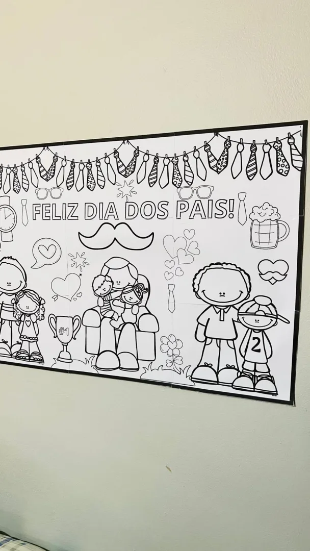 Painel Colaborativo Dia dos Pais — Pronto para Imprimir — imagem 2
