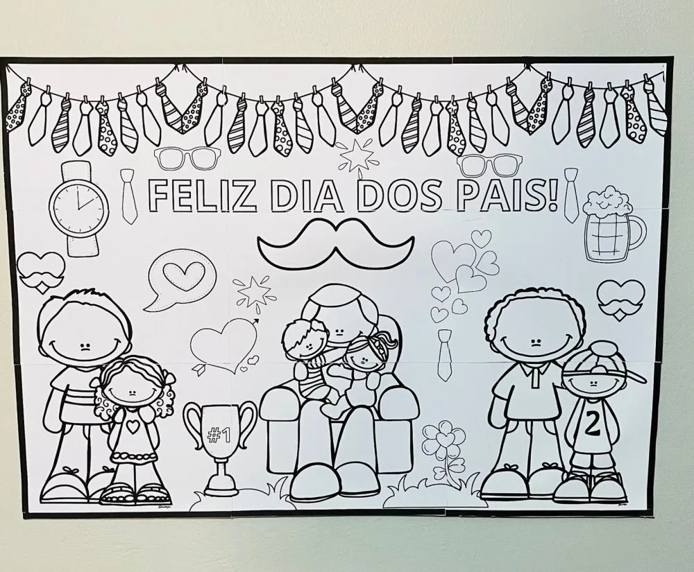 Painel Colaborativo Dia dos Pais — Pronto para Imprimir — imagem 3