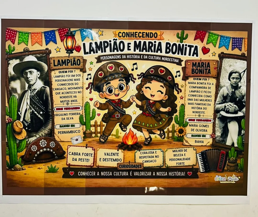 🌵✨ PAINEL CONHECENDO LAMPIÃO E MARIA BONITA ✨🌵 — imagem 2