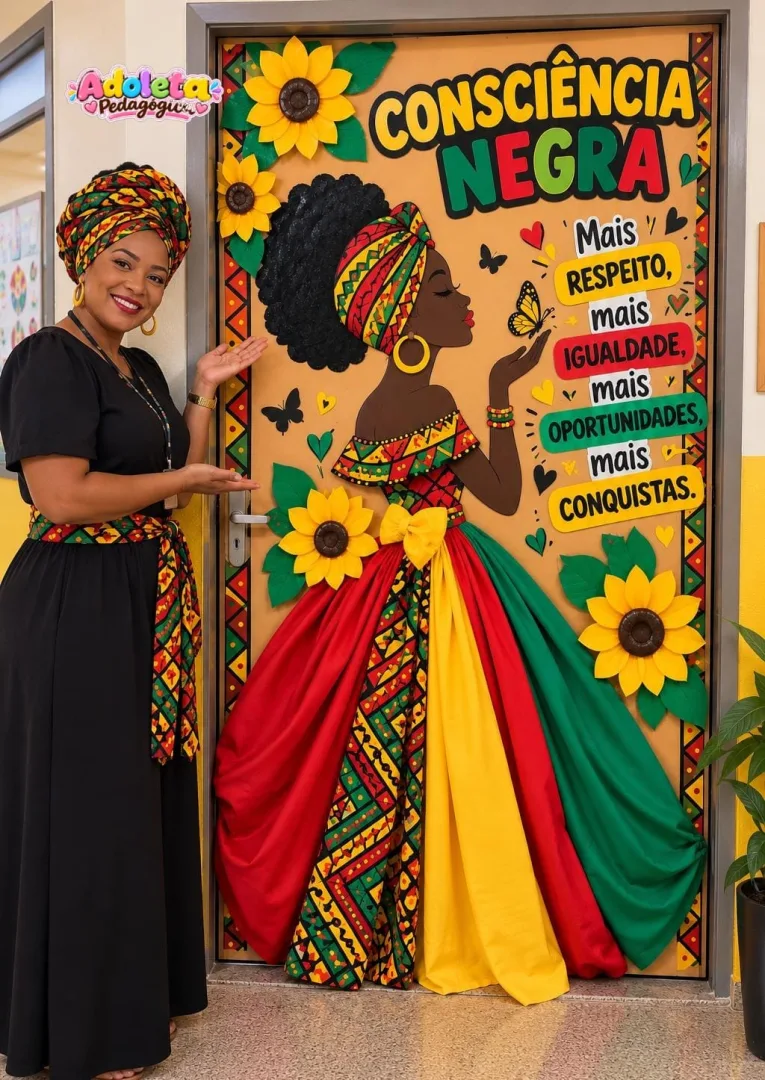 Painel Consciência Negra-Com Saia de Tecido — imagem 2