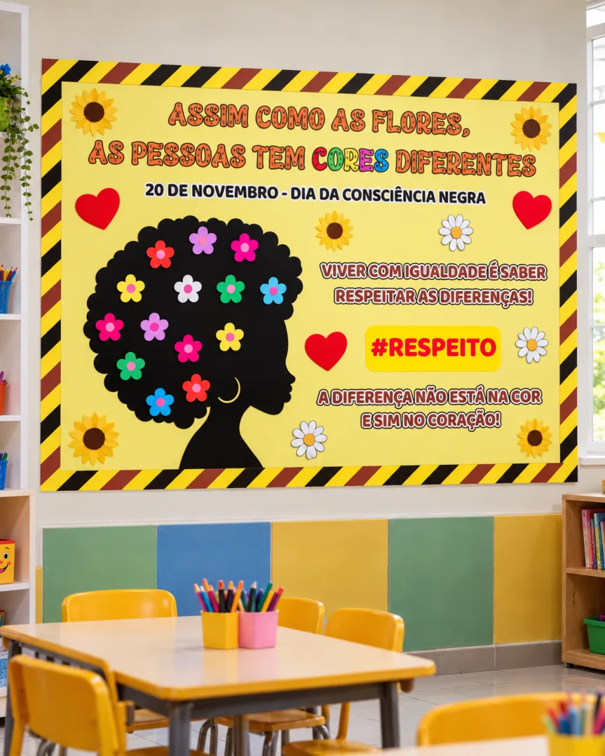 Painel Consciência Negra Educação Infantil: Igualdade, Cores e Respeito em PDF — imagem 2