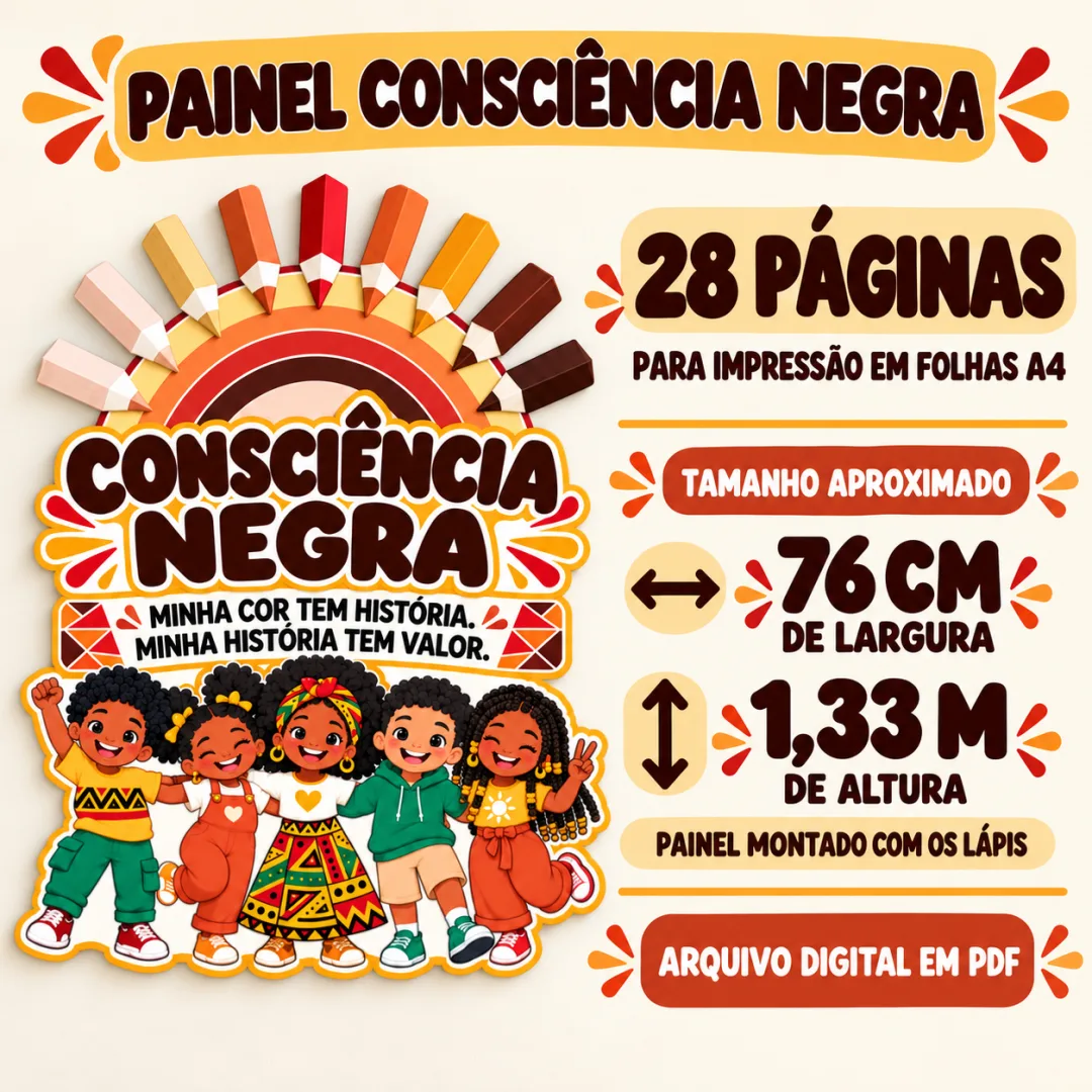 Painel Consciência Negra - Educação Infantil - PDF — imagem 3