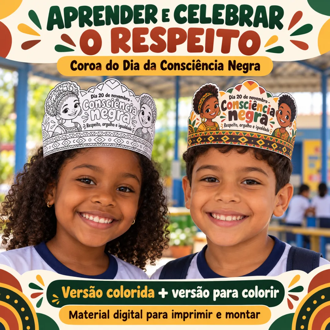 Coroa Consciência Negra em PDF - Educação Infantil ao 5º ano — imagem 2