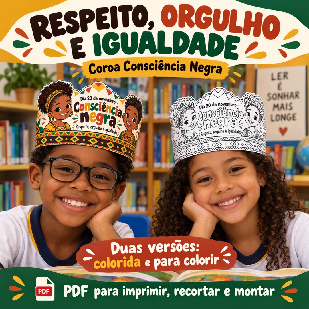 Coroa Consciência Negra em PDF - Educação Infantil ao 5º ano — imagem 4