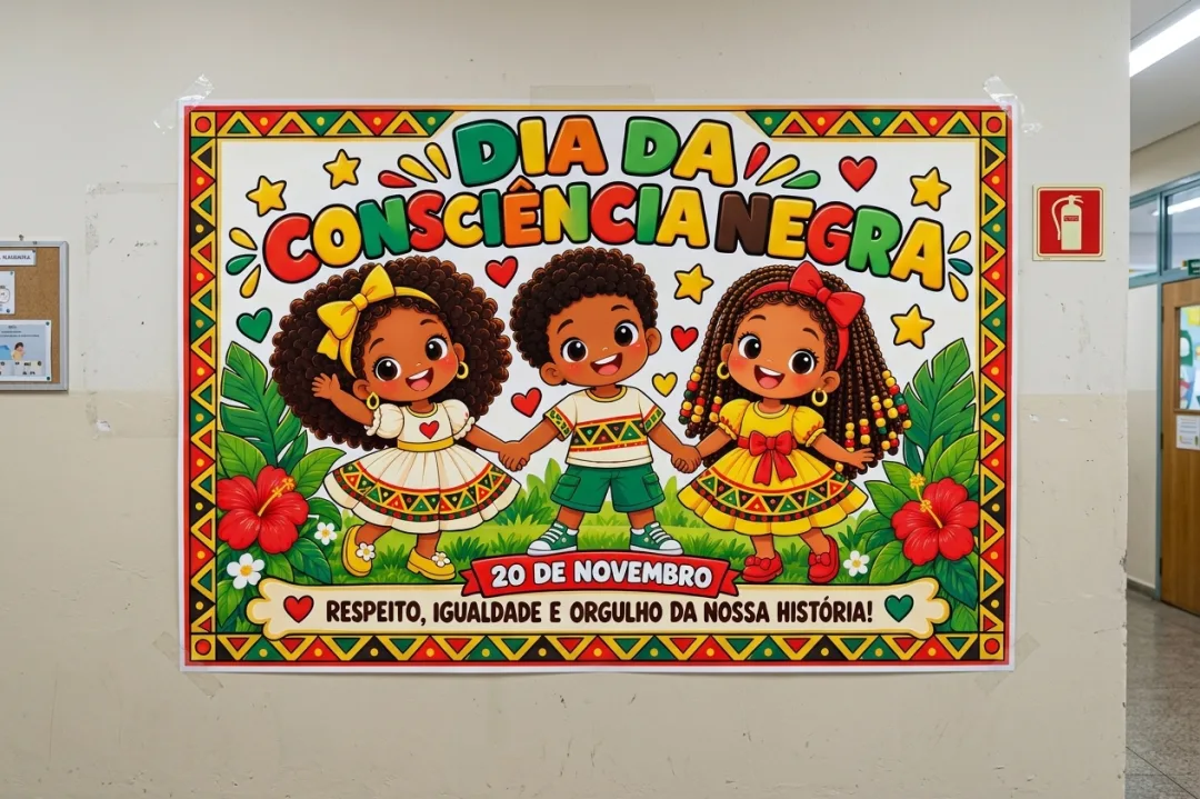 Painel Consciência Negra em PDF (Ampliado em 8 e 18 Folhas A4) — imagem 3