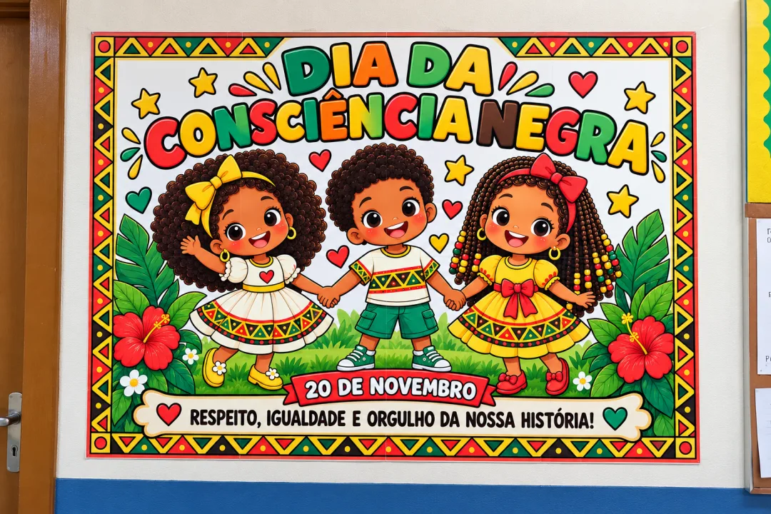 Painel Consciência Negra em PDF (Ampliado em 8 e 18 Folhas A4) — imagem 4