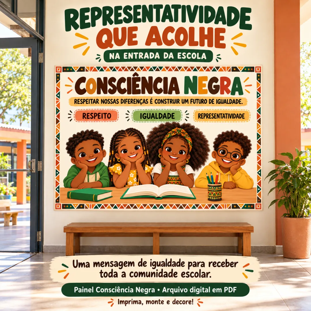 Painel Consciência Negra em PDF - Ed. Infantil ao 5º ano EFI — imagem 2