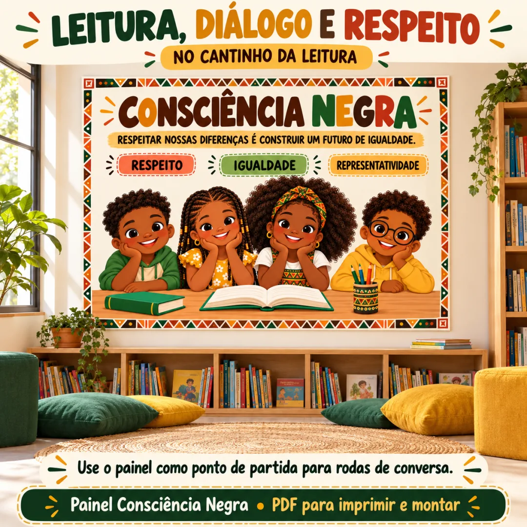 Painel Consciência Negra em PDF - Ed. Infantil ao 5º ano EFI — imagem 3