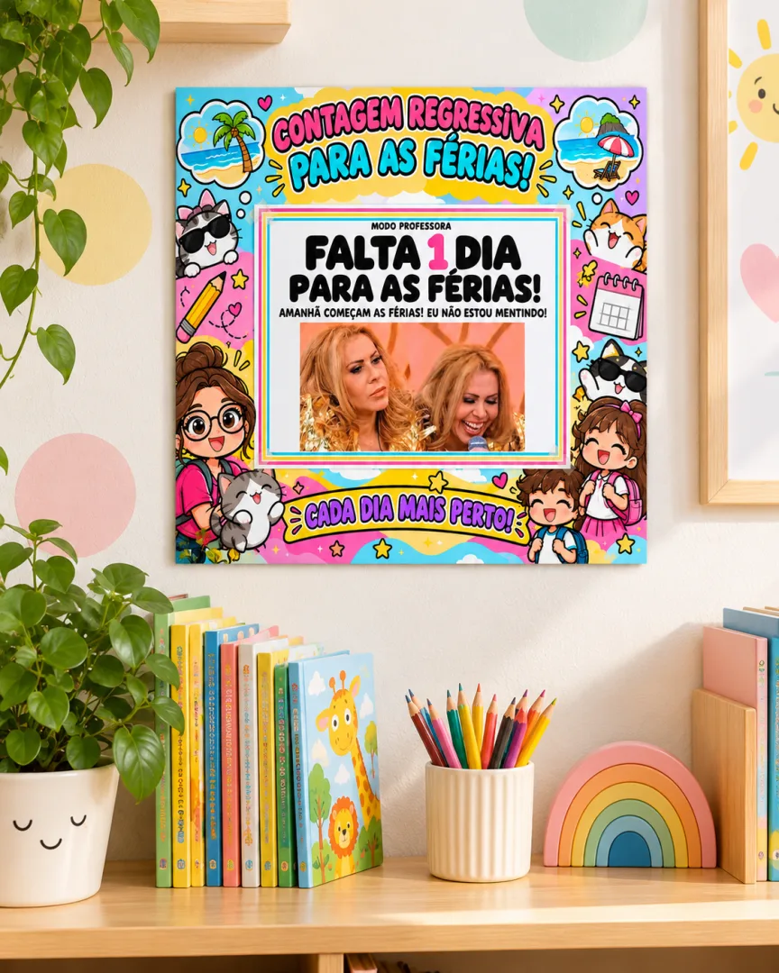 Painel Contagem Regressiva para as Férias em PDF- Alfabetização — imagem 3