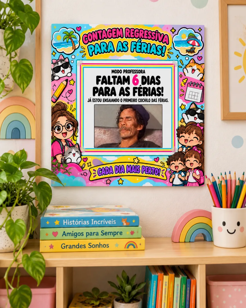 Painel Contagem Regressiva para as Férias em PDF- Alfabetização — imagem 4