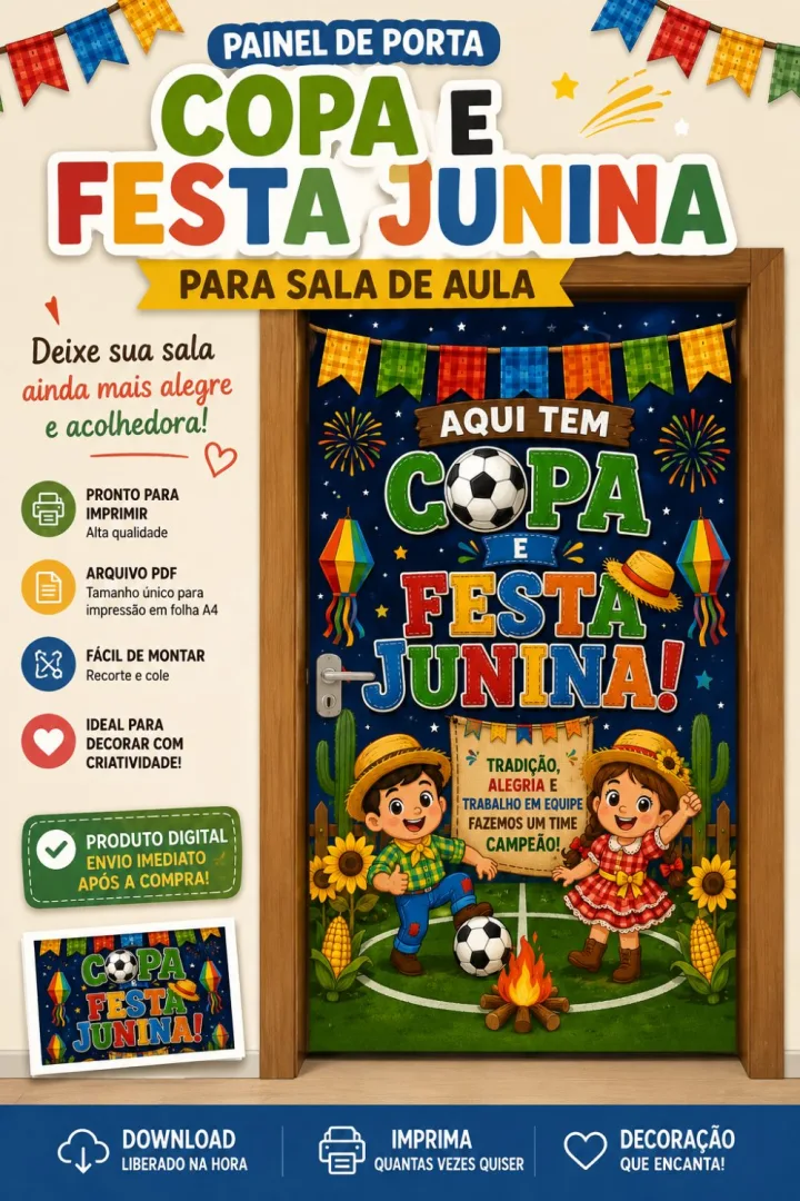 Painel Copa Junina — Pronto para Imprimir — imagem 2