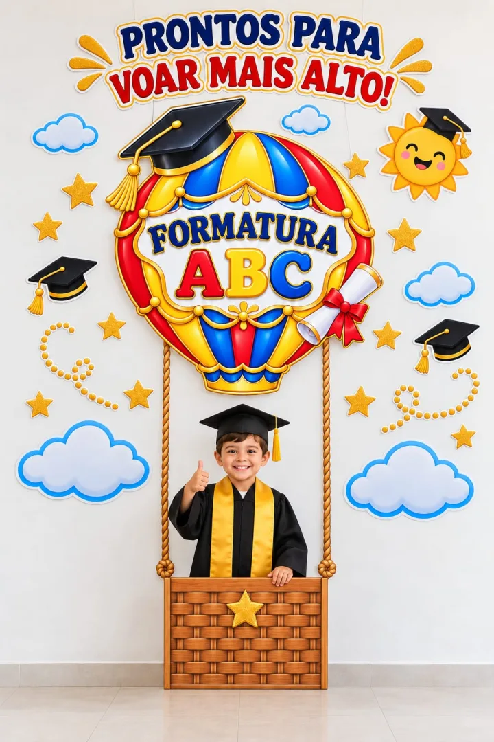 Painel de Formatura ABC Balão em 2 Tamanhos PDF - Educação infantil — imagem 2
