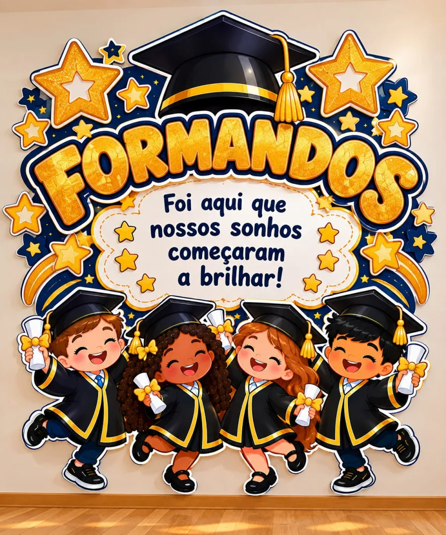 Painel de Formatura Infantil com Cartão Lembrança PDF — imagem 2