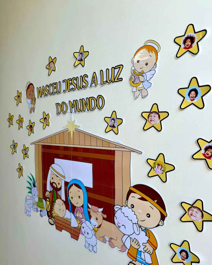 Painel de Natal com Presépio e Fotos — Educação Infantil em PDF — imagem 6