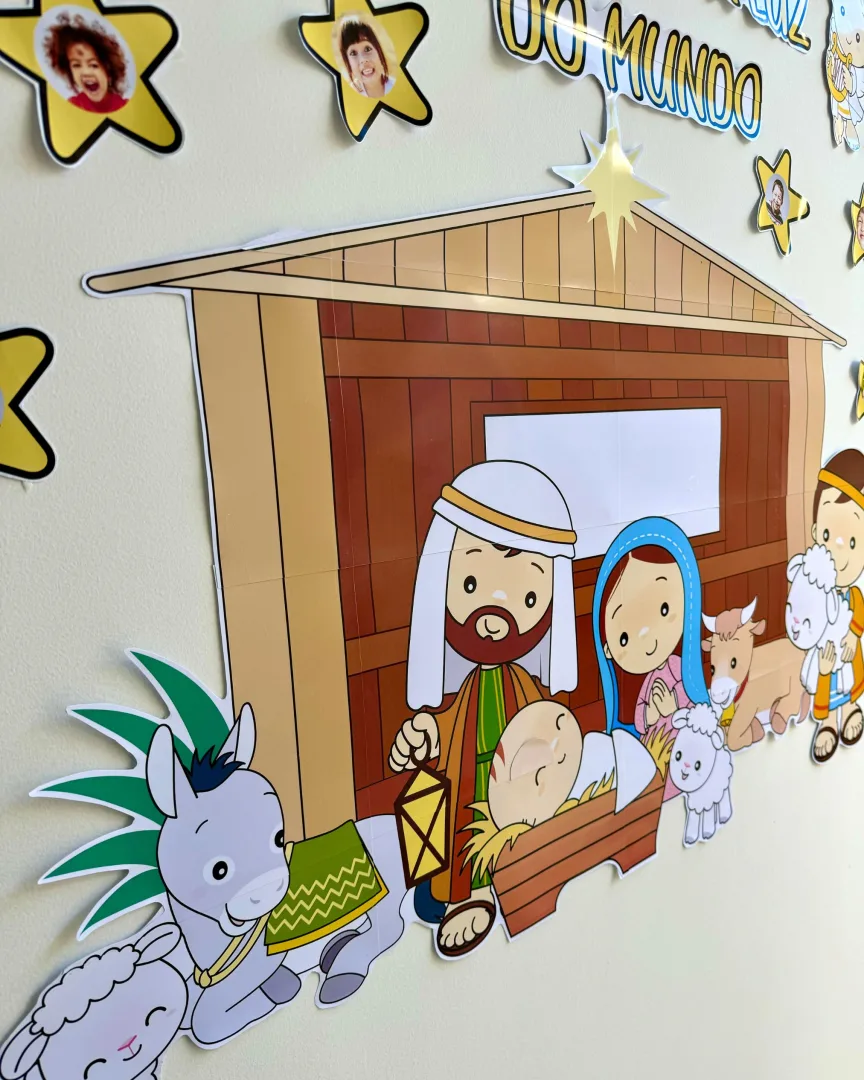 Painel de Natal com Presépio e Fotos — Educação Infantil em PDF — imagem 4
