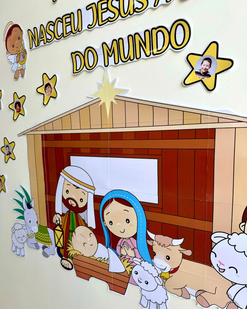 Painel de Natal com Presépio e Fotos — Educação Infantil em PDF — imagem 3