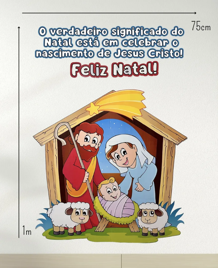 Painel de Natal com Presépio e Frase — 17 Páginas em PDF — imagem 2