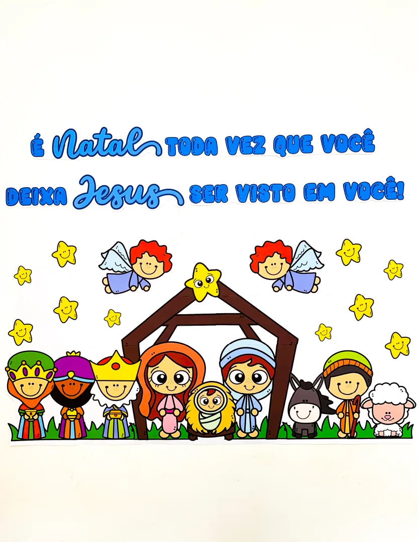 Painel de Natal Religioso para Educação Infantil e Decoração Escolar — imagem 3