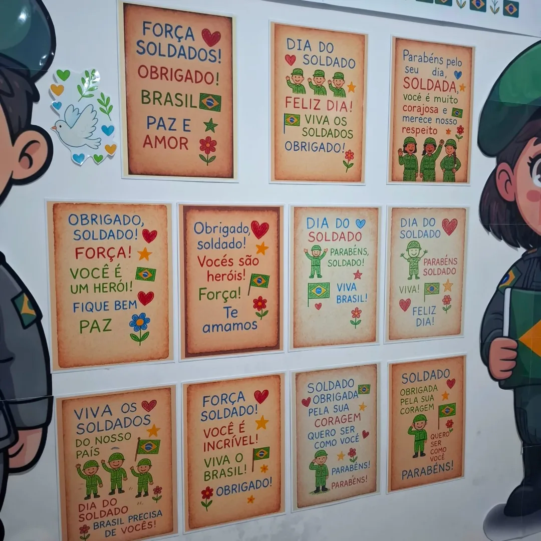 💚 PAINEL DE PAREDE DIA DO SOLDADO 🤎 — imagem 4