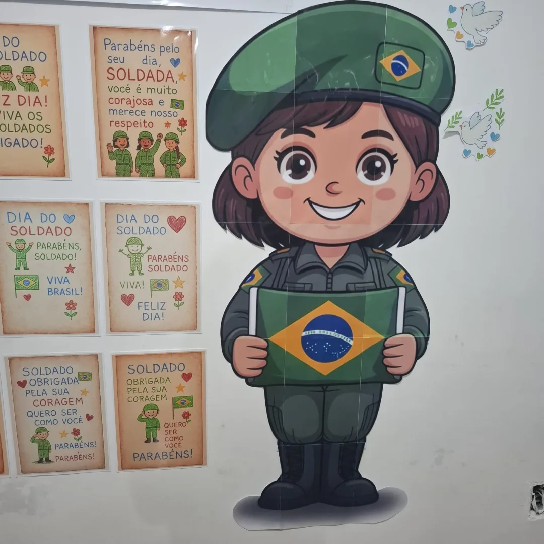 💚 PAINEL DE PAREDE DIA DO SOLDADO 🤎 — imagem 5