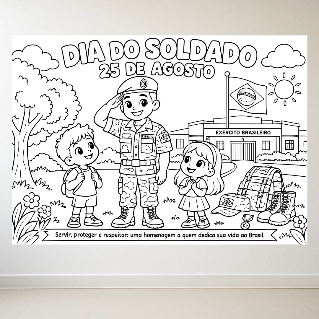 Painel de Pintura Coletiva Dia do Soldado – 25 de Agosto — imagem 3