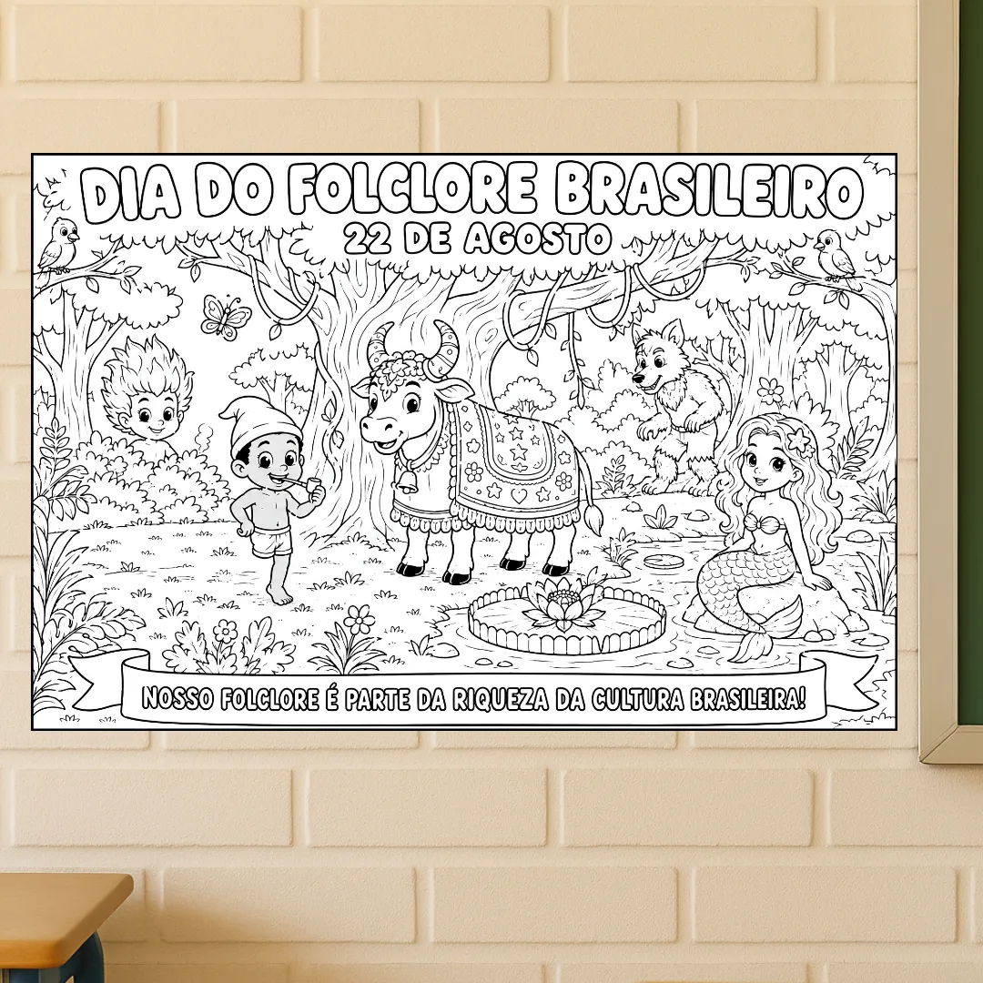 Painel de Pintura Coletiva Folclore Brasileiro – 22 de Agosto — imagem 2