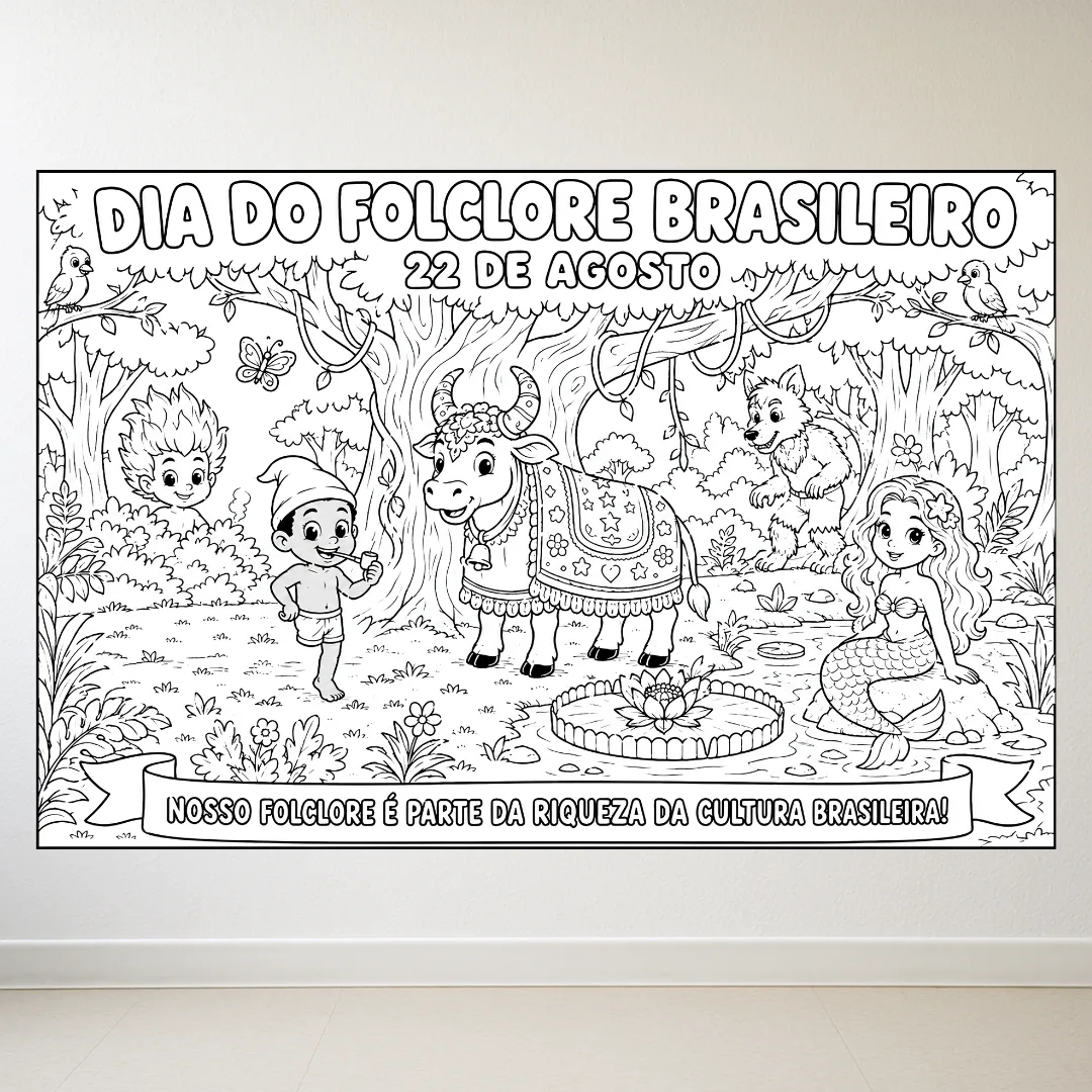 Painel de Pintura Coletiva Folclore Brasileiro – 22 de Agosto — imagem 3