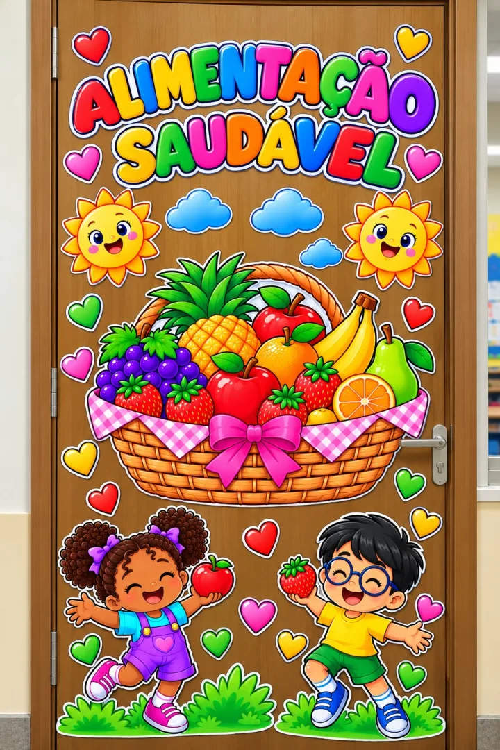 Painel de Porta Alimentação Saudável - Educação Infantil - PDF — imagem 2