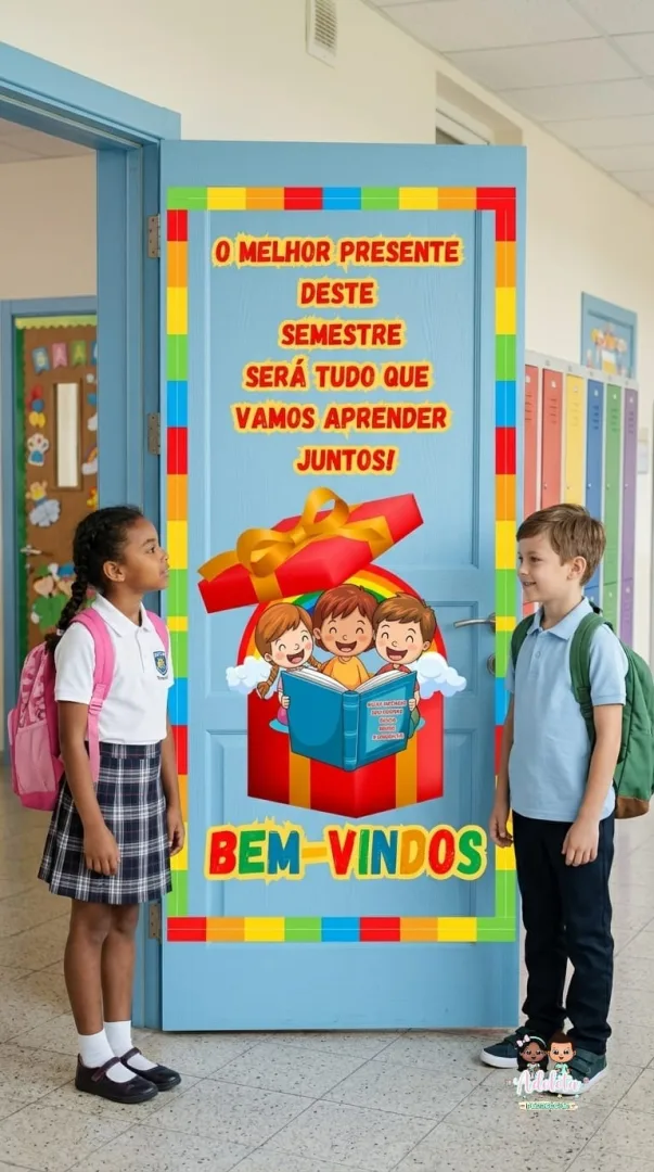 Painel de Porta Bem-Vindos Presente — imagem 2