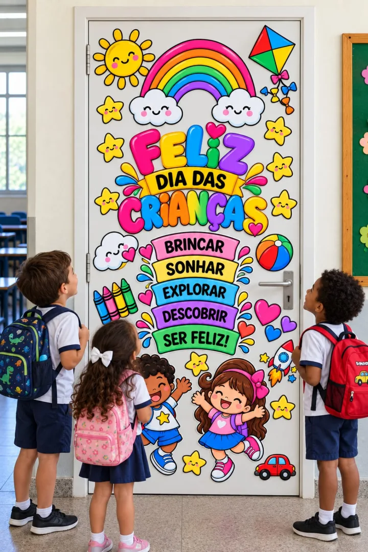 Painel de Porta Dia das Crianças – Decoração Infantil em PDF — imagem 5