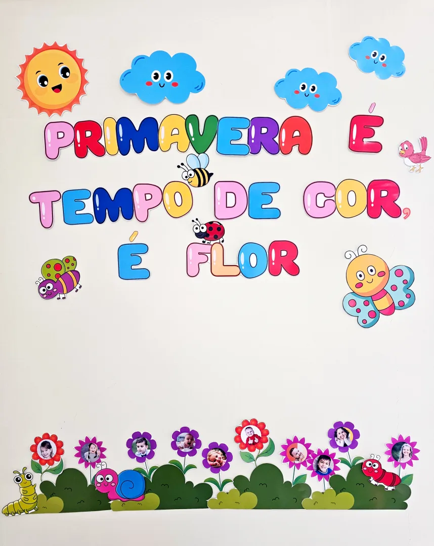 Painel de Primavera com Fotos dos Alunos – Decoração Escolar — imagem 2