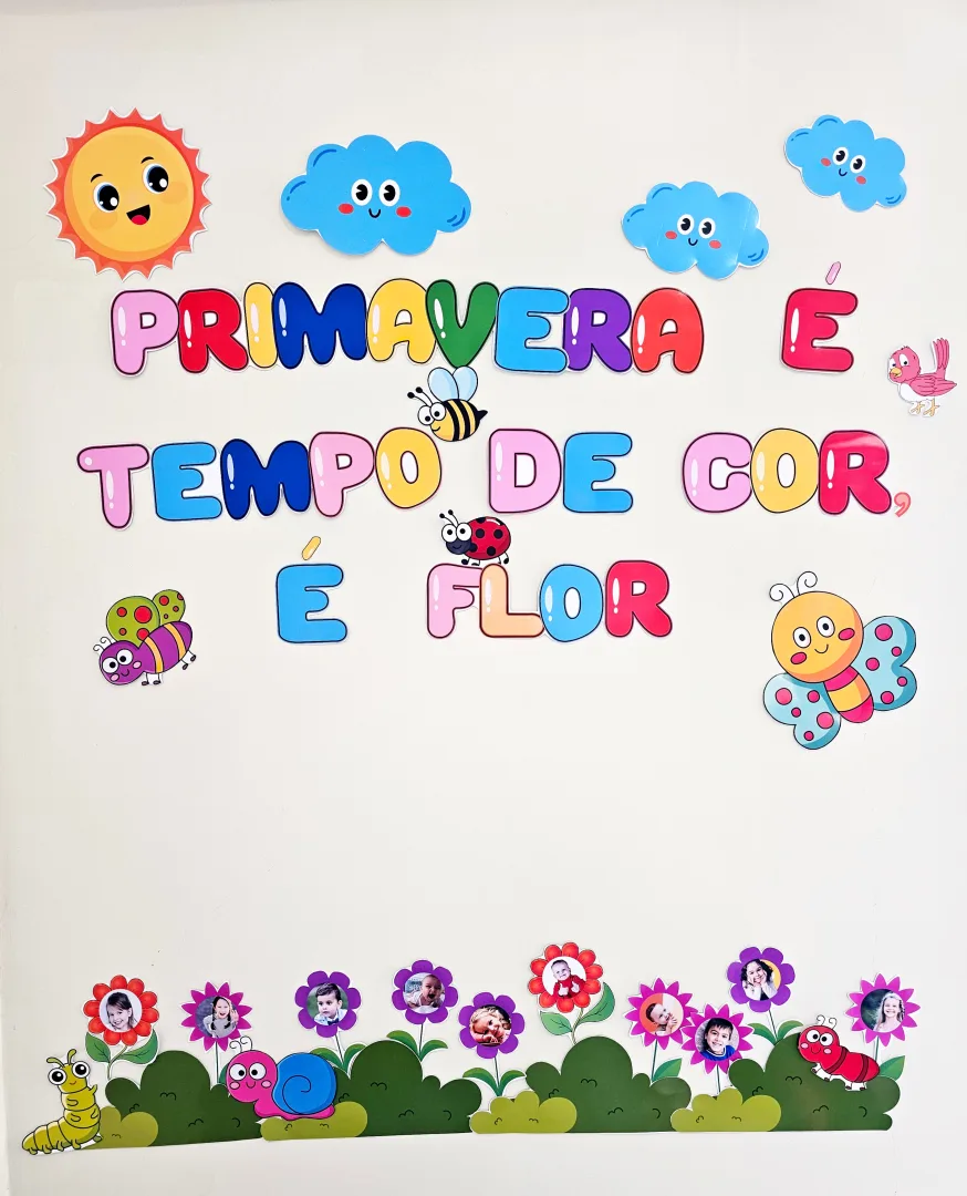 Painel de Primavera com Fotos dos Alunos – Decoração Escolar — imagem 3