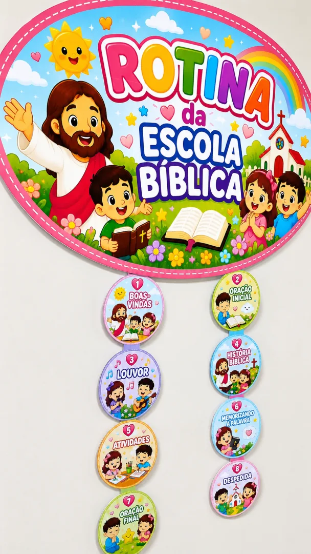  PAINEL DE ROTINA DA ESCOLA BÍBLICA INFANTIL — imagem 4
