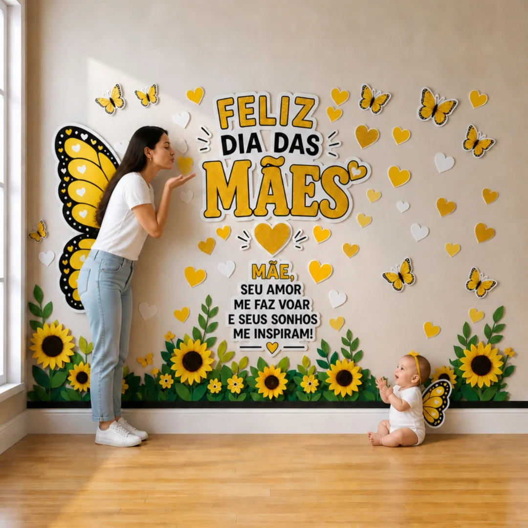 PAINEL / DECORAÇÃO DIA DAS MÃES: BORBOLETAS — imagem 2