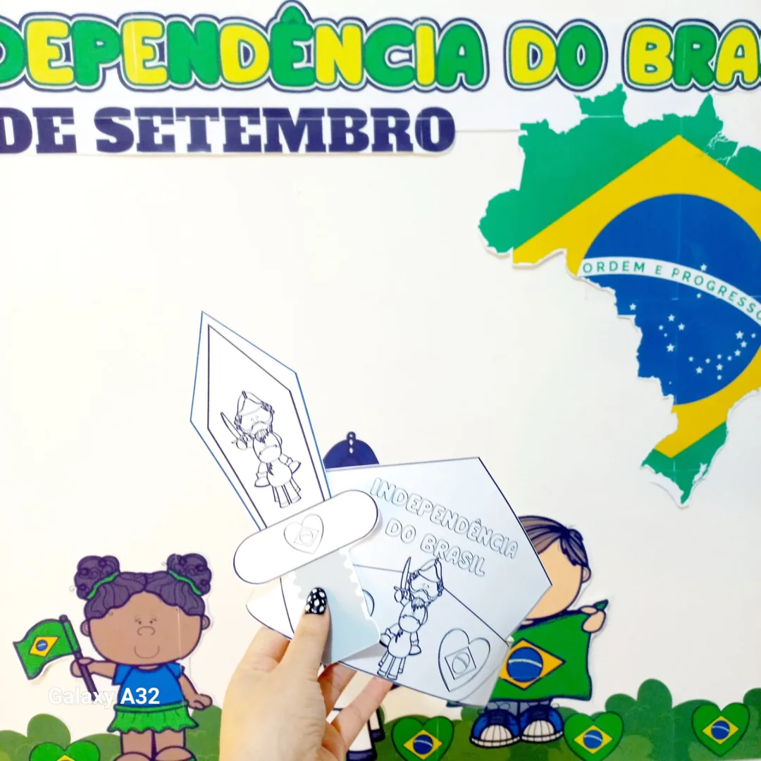 PAINEL/ DECORAÇÃO:  INDEPENDÊNCIA DO BRASIL / 7 DE SETEMBRO / SETE DE SETEMBRO / SEMANA DA PÁTRIA — imagem 2