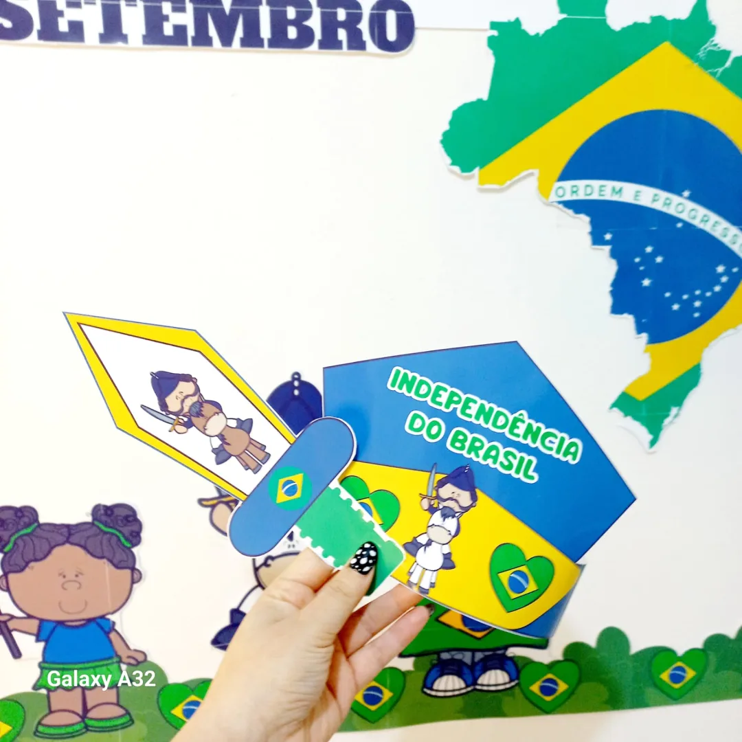PAINEL/ DECORAÇÃO:  INDEPENDÊNCIA DO BRASIL / 7 DE SETEMBRO / SETE DE SETEMBRO / SEMANA DA PÁTRIA — imagem 3