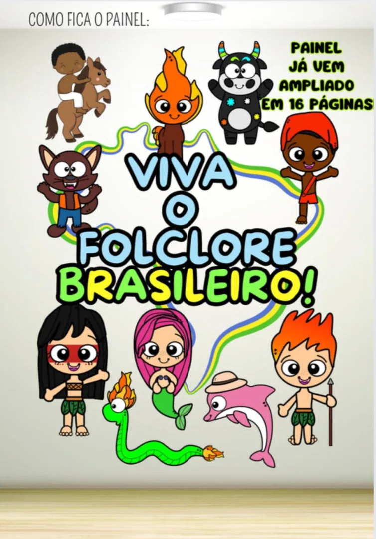 PAINEL / DECORAÇÃO+ MÁSCARAS FOLCLORE BRASILEIRO — imagem 3