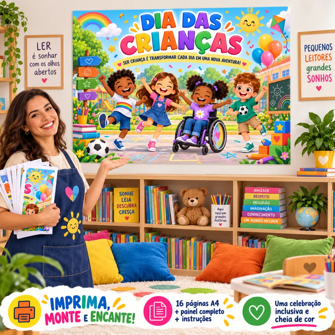 Painel Decorativo Dia das Crianças em PDF - Ed. Infantil ao EFI — imagem 4