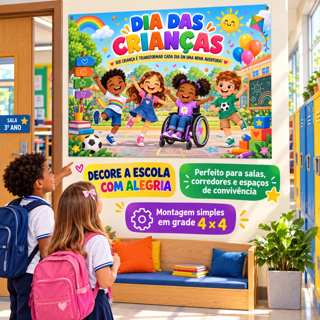 Painel Decorativo Dia das Crianças em PDF - Ed. Infantil ao EFI — imagem 3