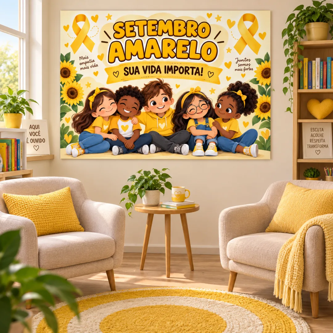 Painel Decorativo Setembro Amarelo em PDF - 1° ano ao EFII — imagem 4