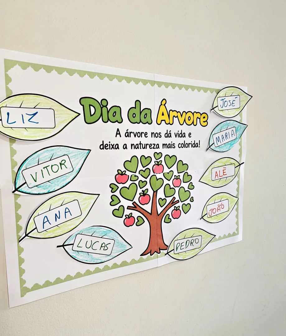 Painel Dia da Árvore Coração + Cards de lembrancinha. — imagem 4
