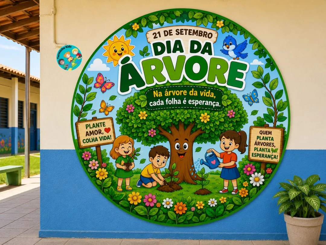 🌳💚 PAINEL DIA DA ÁRVORE 💚🌳  Deixe sua escola ainda mais linda e cheia de significado neste Dia da Árvore! 🌱✨  🌿 Um — imagem 2