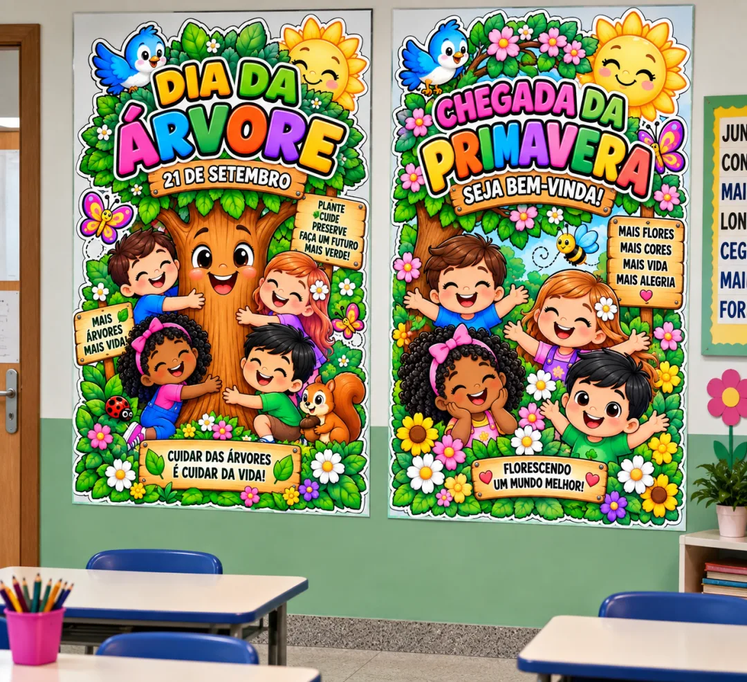 Painel Dia da Árvore e Chegada da Primavera - Educação Infantil - PDF — imagem 4