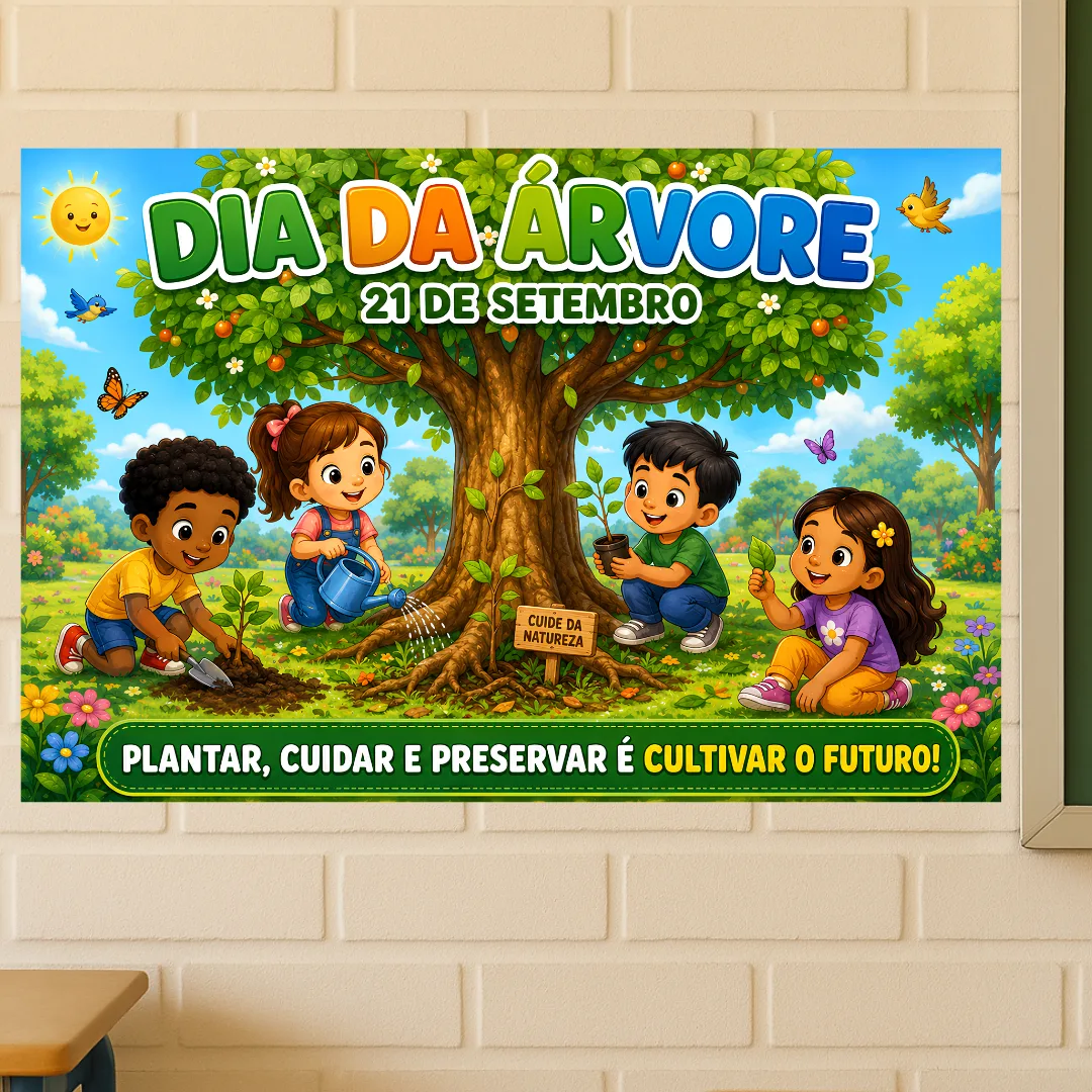 Painel Dia da Árvore(8 e 18 Folhas A4) + folha Individual A4 — imagem 3