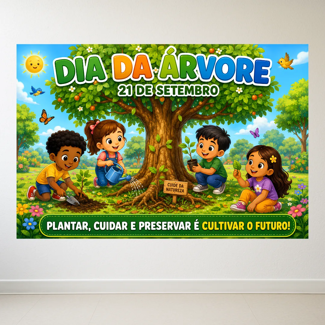 Painel Dia da Árvore(8 e 18 Folhas A4) + folha Individual A4 — imagem 4