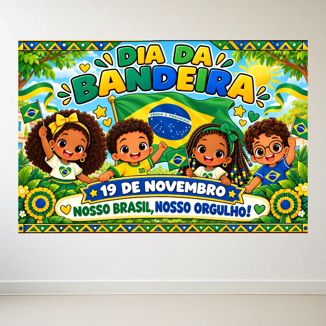 Painel Dia da Bandeira - Mural Infantil em PDF (2 tamanhos) — imagem 4