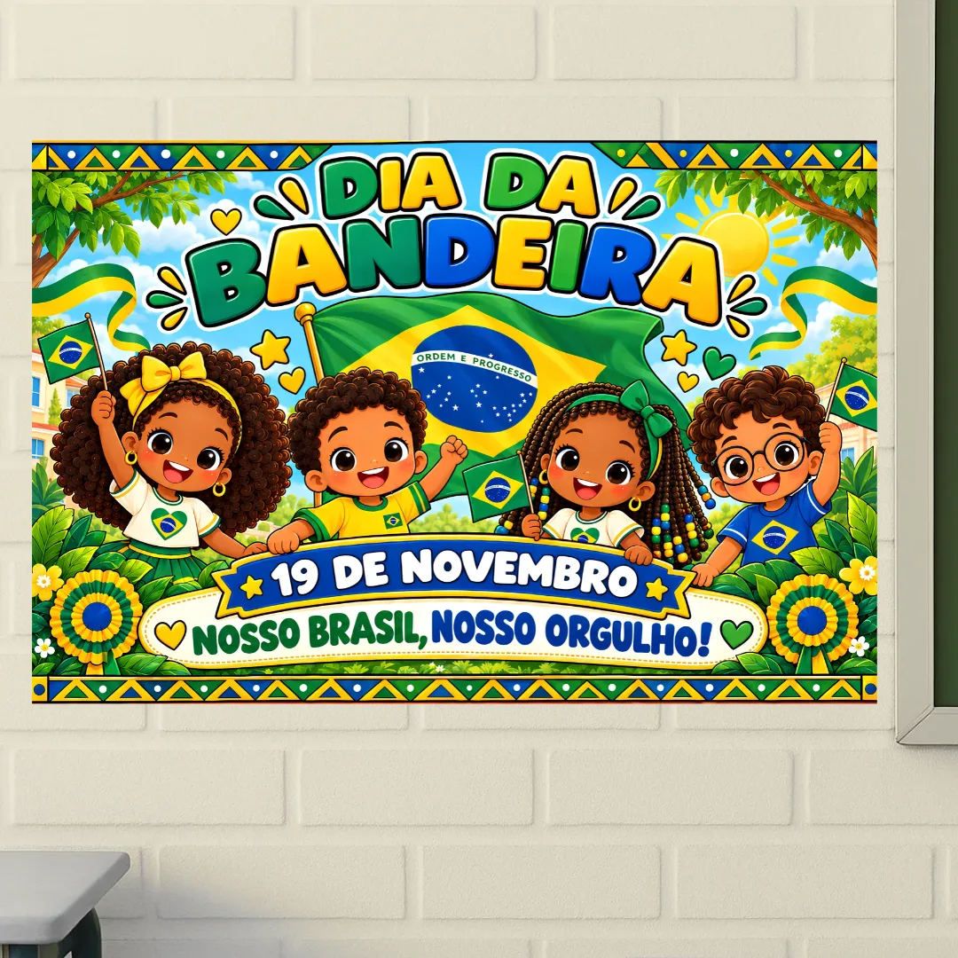 Painel Dia da Bandeira - Mural Infantil em PDF (2 tamanhos) — imagem 5
