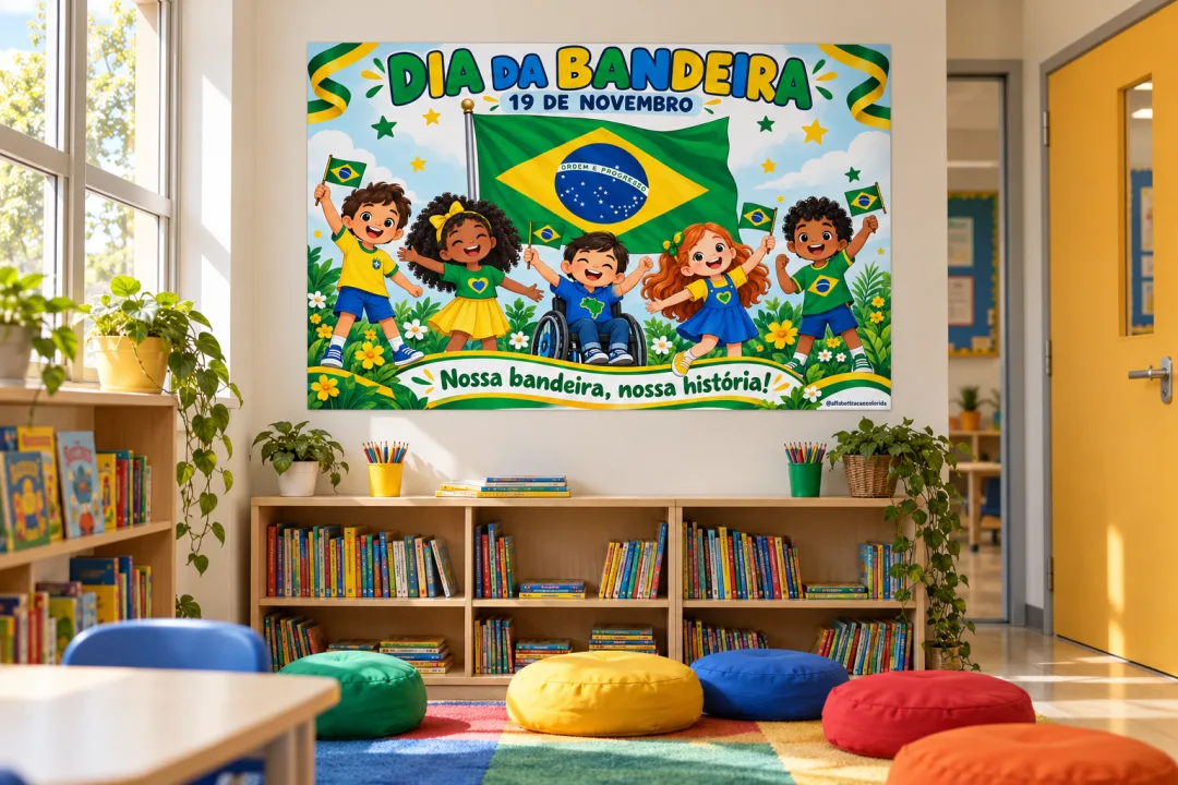 Painel Dia da Bandeira para Imprimir em PDF – 115 × 80 cm — imagem 2